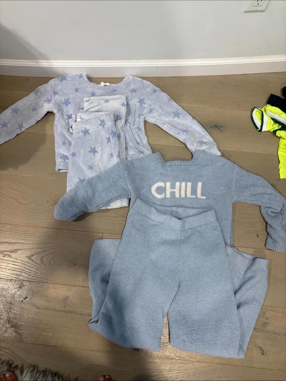 Soft Blue 'CHILL' Cozy Loungewear Set